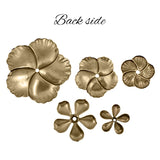 Assortment of Brass Flowers Nickel-Free USA Made Antiqued Brass