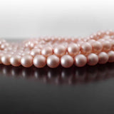 Pale Pink Matte Czech Glass Faux Pearls - 6mm 25 Pieces - Light Rose Czech Pearl Beads for Jewelry Making