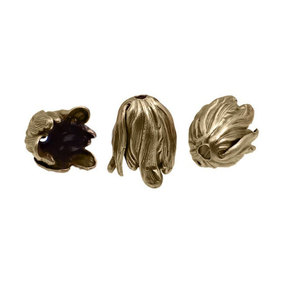 Brass Leaf Bead Caps, Nature Beads Cap, Leaf Findings, USA Made