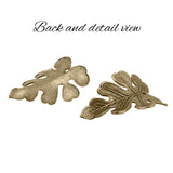 Oak Leaf Pendants - Antiqued Brass Ox - 2 Pieces - Scalloped 3D Dapt Oak Leaves with Hole for Hanging - Nature Themed Stampings