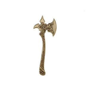 Antiqued Brass Ox Axe Stamping - Celtic Woodland Style Victorian Scrapbooking Metal Embellishment or Jewelry Base - 1 Piece