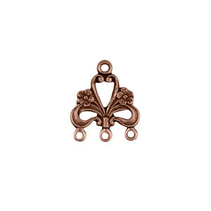 Connectors - Antiqued Copper Ox - Floral Chandelier Components